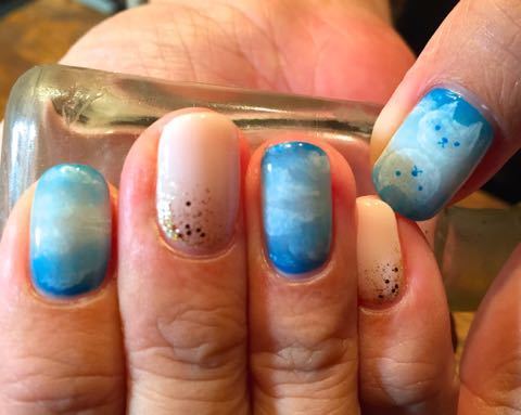 ウユニにゃんこ 塩湖 ネイル 高円寺のネイルサロン Nail Haco Blog